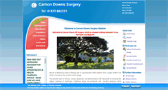 Desktop Screenshot of carnondownssurgery.co.uk
