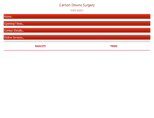 Tablet Screenshot of carnondownssurgery.co.uk